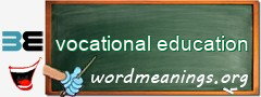 WordMeaning blackboard for vocational education